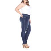 White Mark Womens Plus Size Super Stretch Denim
