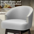 thumbnail image 3 of Pellebant Counter Height Bar Stools Set of 2 With Back and Footrest, Metal Frame,Dark Gray, 3 of 8