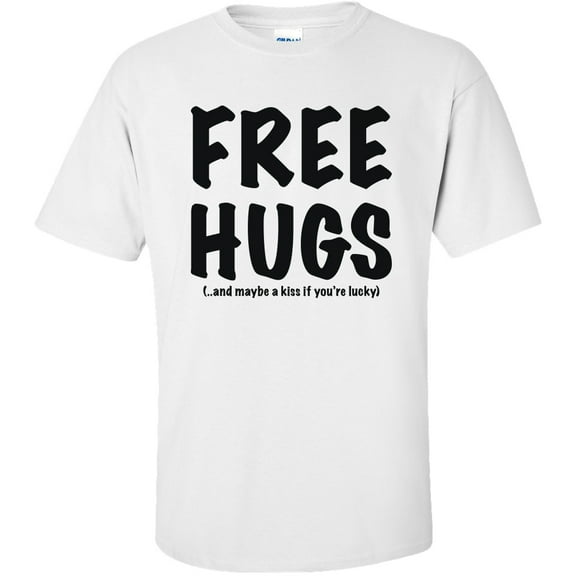 FREE HUGS Short Sleeve T-Shirt in White