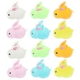 thumbnail image 4 of BALAHAPY 12Pcs Miniature Bunny Adornment Luminous Compact Rabbit Figurine for Home Office Potted Plants 1.5x1.2x0.9in, 4 of 8