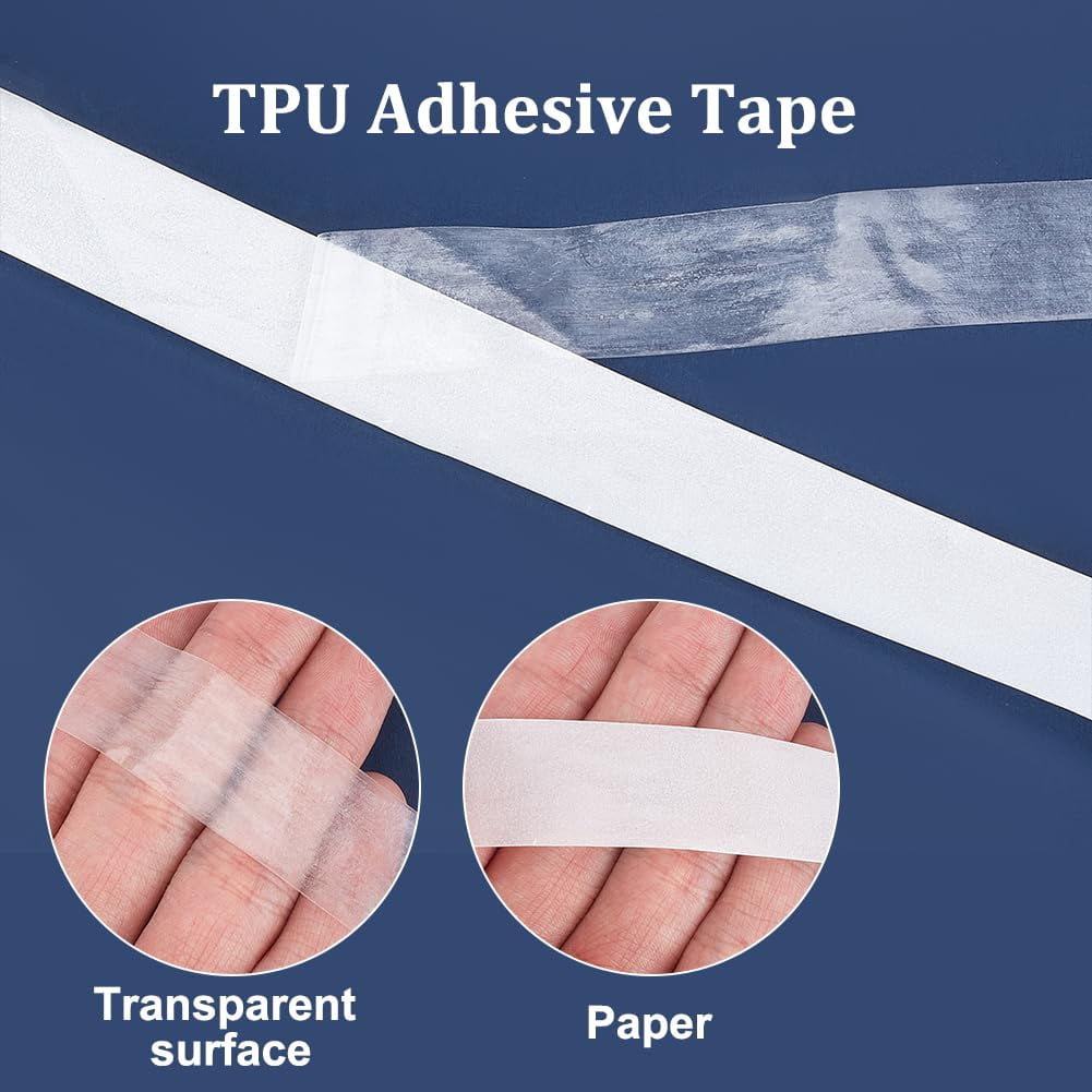 100 yard TPU Adhesive Tape Floral White 20x0.1mm Plastic