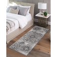 thumbnail image 2 of Unique Loom 3141480 3 ft. 3 in. x 19 ft. 8 in. Grand Sofia Runner Rug, Gray, 2 of 10