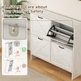 thumbnail image 5 of Shoe Storage Cabinet with 4 Flip Drawers, Farmhouse Narrow Slim Shoes Cabinet, Hidden Shoe Rack Organizer Cabinets for Entryway, Hallway, Foyer, Living Room (4 Drawers, Antique White), 5 of 14