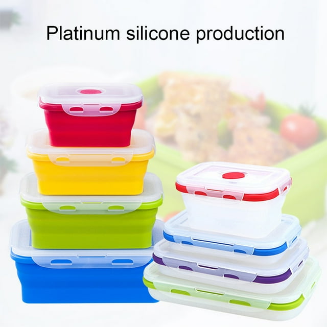 Baohd Silica Gel Convenient And Stylish Solution For Quick Lunch Break With Multiple Colors And Specifications To Choose red 1200ml 1Set