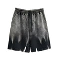 thumbnail image 2 of Afuyipoi Men's Casual Sports Shorts, Elastic Waist Drawstring Gym Sweat Shorts with Pockets, Comfortable Cotton Blend Athletic Shorts for Summer Black Size L, 2 of 6