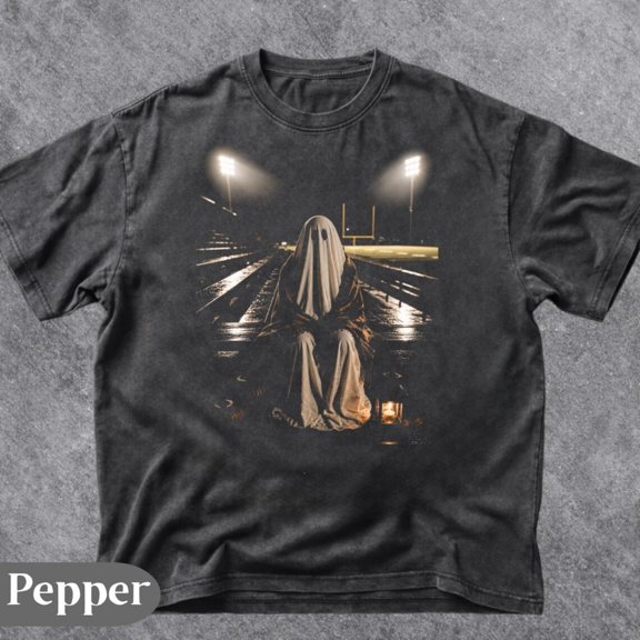 Spooky Game Day Shirt, Football Ghost Tee, Fall Stadium Ghost T-Shirt