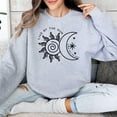 thumbnail image 4 of Live By The Sun Love By The Moon Sweatshirt, Unisex Graphic Pullover, Aesthetic Clothing, Boho Chic Comfort Wear, Casual Style Top, 4 of 10