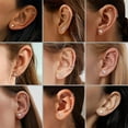 thumbnail image 4 of 18 Pairs Adults Stainless Steel Stud Earrings Set for Women Men 20G Adult Cartilage Earrings Hypoallergenic Flatback Earrings Piercing Jewelry(Silver), 4 of 6