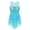 Light Blue, variant on Kids Girls Lyrical Ballet Dance Dress Shiny Sequins Gymnastics Ice Skating Leotard Costume Purple 6