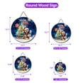 thumbnail image 5 of Merry Christmas and Happy New Year Santa Shih Tzu Holiday Xmas Winter Round Wood Sign Lion Dog Lover Gifts Hanging Wall Home Decor - 00024, 5 of 5