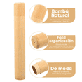 thumbnail image 4 of Kit Ecologico 3 Cepillo Dientes Bambú Limpieza Dental + 3 Estuche 100% Bambú Natural, 4 of 8