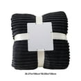 thumbnail image 3 of HCBY Sherpa Throw Blanket for Couch - Super Soft & Warm Striped Fleece Blanket Cozy Plush Fluffy Blanket for Bed Couch Sofa All Season (Black 59"x39"), 3 of 7