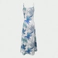 thumbnail image 5 of Oplxuo Maxi Dresses for Women 2026 Summer Casual Spaghetti Strap V Neck Long Dress Trendy Floral A-Line Flowy Beach Sundress, 5 of 6