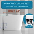 thumbnail image 3 of WinZo Rear Outlet Smart Toilet With Bidet, Back Flush Auto Open, Auto Flush, Instsant Heated Seat, Warm Water and Dryer, LED Night Light for Basement Bathrooms (White, 23"D x 14"W x 18.5"H), 3 of 5