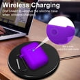thumbnail image 2 of AirPods Case, Full Protective Silicone AirPods Accessories Cover Compatible with AirPods 1&2 Wireless and Wired Charging Case(Front LED Visible),Purple, 2 of 8