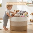 thumbnail image 3 of Large Cotton Rope Basket, Decorative Woven Blanket Storage for Living Room, Boho Toy Storage & Toy Box for Kids, Versatile Laundry Basket & Nursery Hamper for Blankets, 3 of 8