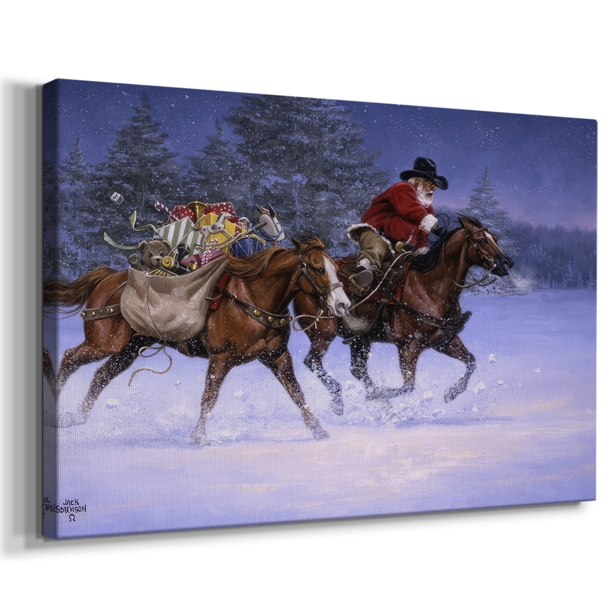 Christmas Rush- Gallery Wrapped Canvas