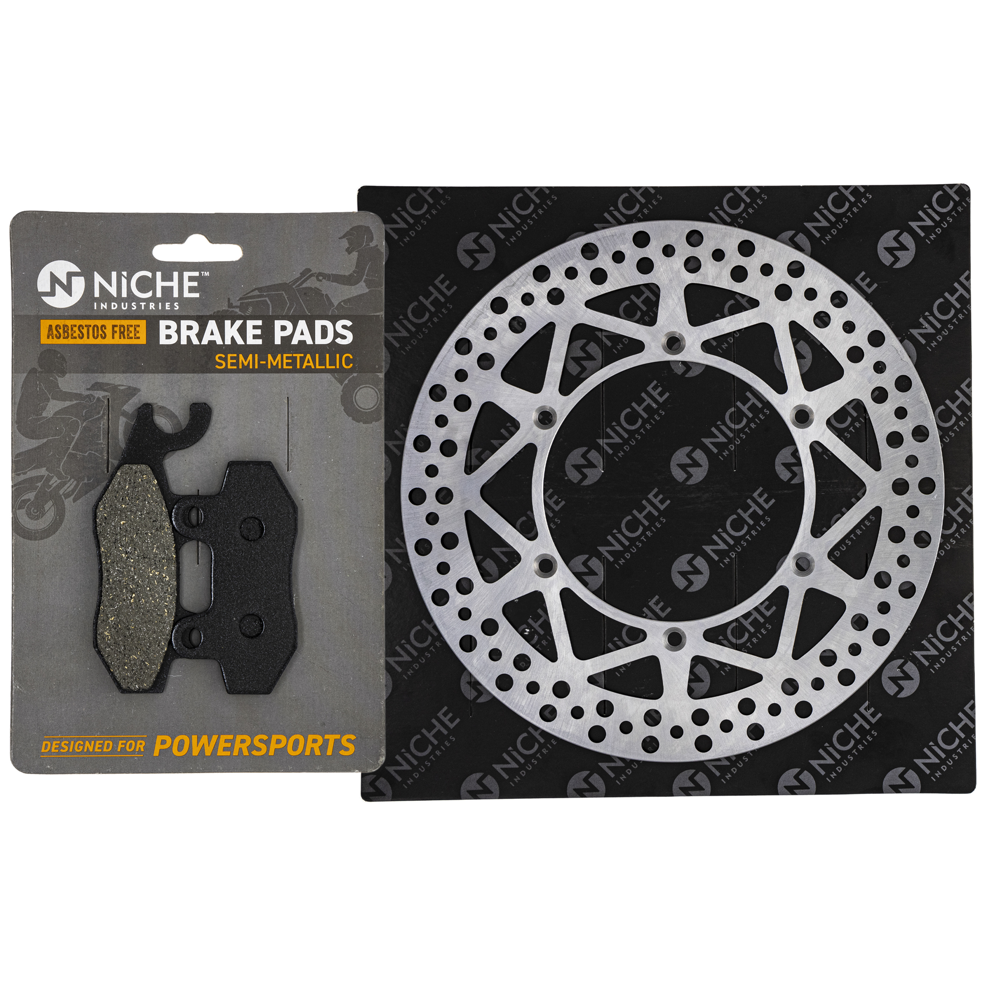 K Niche Rear Right Brake Rotor Pad Kit for Yamaha 3C5-25806-00-00