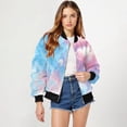 thumbnail image 4 of Kaondbfi Fashion Jacket for Women, Autumn Casual Square Thin Pocket Jacket Top Tie Dye Print Women's Winter Coat, 4 of 9
