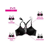 Maidenform T-Shirt Bra One Fab Fit Extra Coverage T-Back Front Closure Underwire 7112