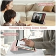 thumbnail image 4 of Fintie Hybrid Slim Case for iPad Air 13-inch (M3) 2025, (M2) 2024 - Shockproof Cover with Clear Back Shell & Pencil Holder, Rose Gold, 4 of 10
