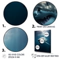 thumbnail image 3 of Designart "Majestic Blue Predator I" Shark Floater Framed Canvas Art Print, 3 of 5