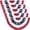 #A24-5 Pcs 1.5x3 FT, variant on 6 PCS USA Patriotic Pleated Fan Flag - 1.5 x 3 Ft American US Flag Bunting Banner Patriotic Bunting Flag Stars and Stripes Flag Bunting for Memorial Day The 4th of July and Labour Day