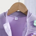 thumbnail image 6 of Efsteb Fall Jacket for Girls Button Long Sleeve Coats Toddler Spring Coat Cute Toddler Comfy Jacket Outerwear (Purple,6 Months), 6 of 8