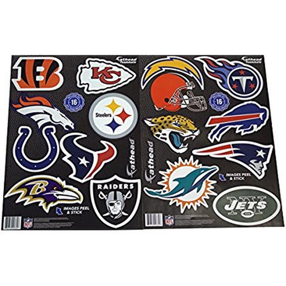 NFL Officially Licensed 16 AFC Teams Teammate Fathead Set