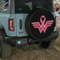 thumbnail image 2 of Pink Wonder Women Awareness Waterproof Fabric Spare Tire Cover, Breast Cancer Tire Decor For Suv Rv Camper Trailer Truck 14 15 16 17 18In. Gifts In Breast Cancer Awareness Month, 2 of 5