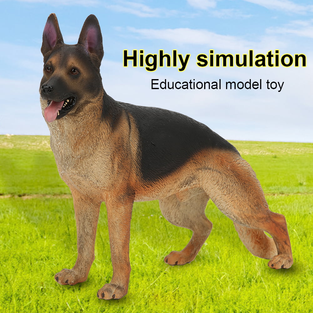 New Simulation Big Size Animal Model Hound Dog Figurine Solid Plastic  Material German Shepherd Action Figure