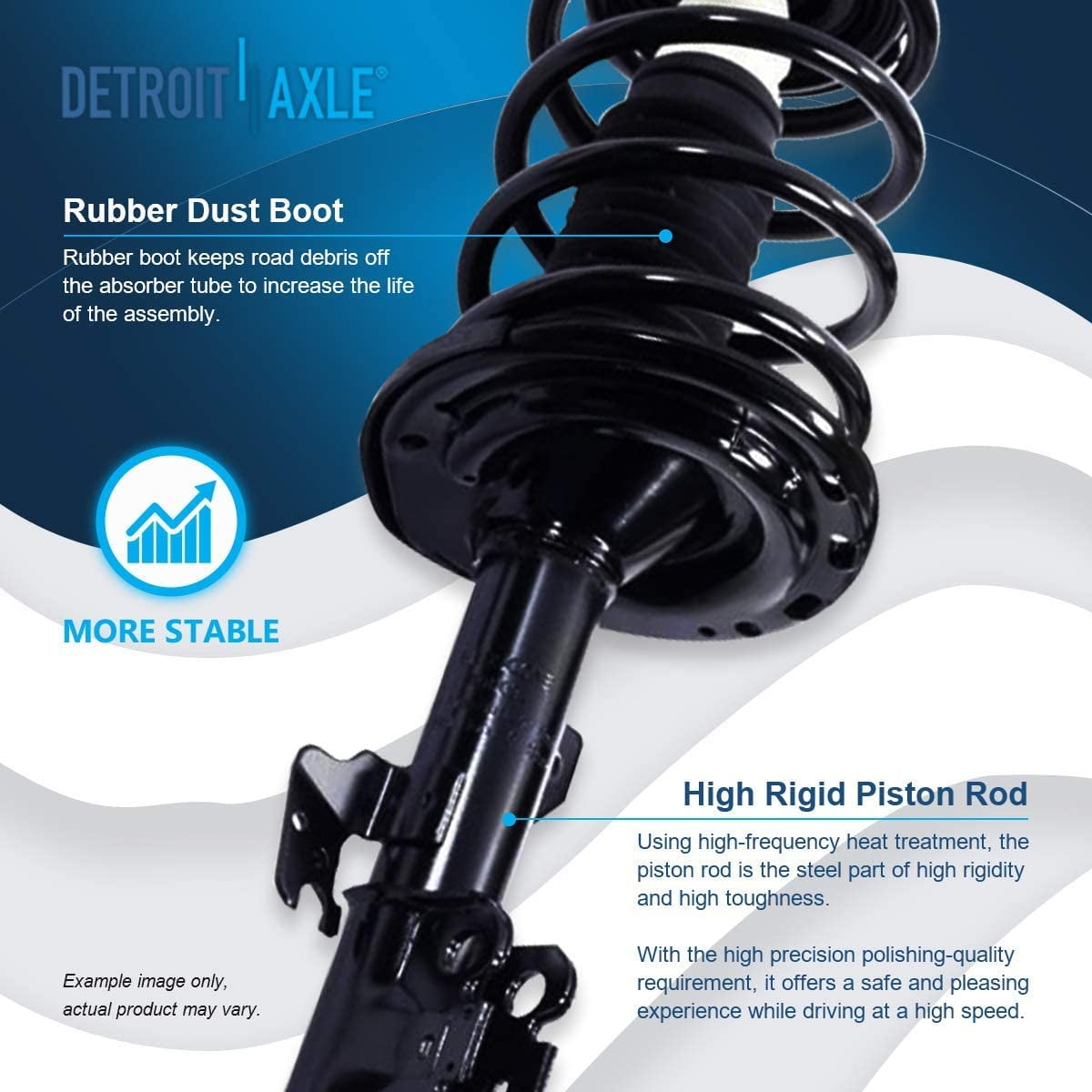 Detroit Axle - 4 Strut kits for 2004 2005 2006 Toyota Camry Solara Lexus ES330, Complete Front & Rear Struts w/Coil Spring Quick Install Ready Struts Assembly Replacement
