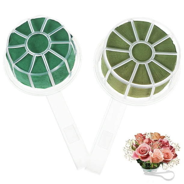 ColoMX Soporte para ramo de flores de boda, soporte para arreglo floral nupcial, mango para ramo de novia, 2 uds.