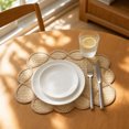 thumbnail image 3 of Fareti Paper Woven Placemat with Vintage Design, 45x30cm Heat Insulation Table Mat for Dining Table, 3 of 4