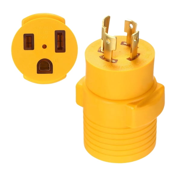 BALoFI 30A 4-Pin to 50A 3-Pin Adapter, NEMA L14-30P to 6-50R Twist-Lock Plug, 240V, Compatible with Welding, Dryer, EV Charger