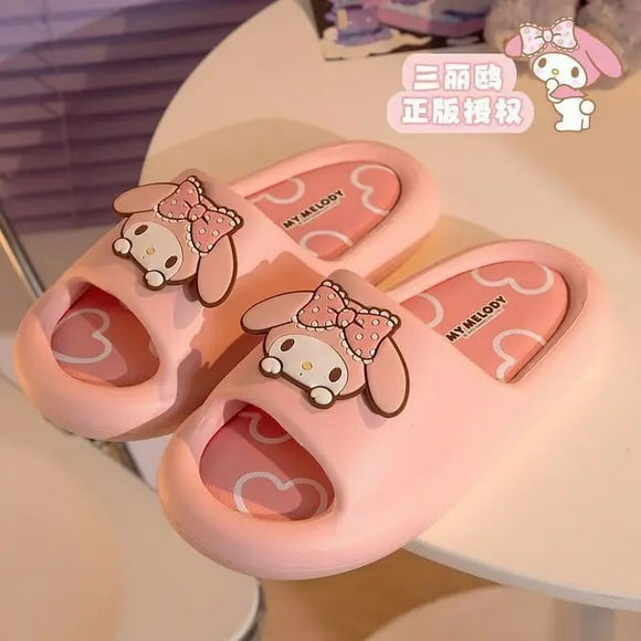 New Kawaii Sanrio Hello Kitty Slippers My Melody Cinnamoroll Anime Cartoon Bath Sandals Indoor Home Non-Slip Y2k Sandals Toy