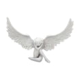 thumbnail image 3 of Estatua de ángel, adorno artístico de resina, colección, regalo ideal, escultura creativa, figura de ángel para sala de estar, mesa y jardín., 3 of 8