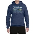 thumbnail image 2 of Wild Bobby, Sometimes It's A Fish Other Times It's A Buzz, Fishing, Unisex Graphic Hoodie Sweatshirt, Vintage Heather Navy, X-Large, 2 of 4
