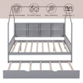 thumbnail image 4 of Bellemave Full House Bed with Trundle and Storage Shelves, Playhouse Bed Frame, Montessori  Bed (Gray), 4 of 12