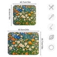 thumbnail image 4 of Yayeee Dish Drying Mat for Kitchen Counter 16"x18" Microfiber Absorbent Pad, Orange Floral Garden, 4 of 7