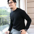 thumbnail image 4 of Suéteres de punto lisos de negocios con cuello en V para hombres, ropa de hombre de color sólido, pulóveres sin capucha, ropa de moda japonesa Harajuku A, 4 of 5