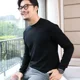 thumbnail image 4 of Suéteres de punto lisos de negocios con cuello en V para hombres, ropa de hombre de color sólido, pulóveres sin capucha, ropa de moda japonesa Harajuku A, 4 of 5