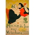 thumbnail image 2 of Toulouse-Lautrec, Henri de 17x24 Black Ornate Wood Framed with Double Matting Museum Art Print Titled - Reine de Joie, 2 of 4