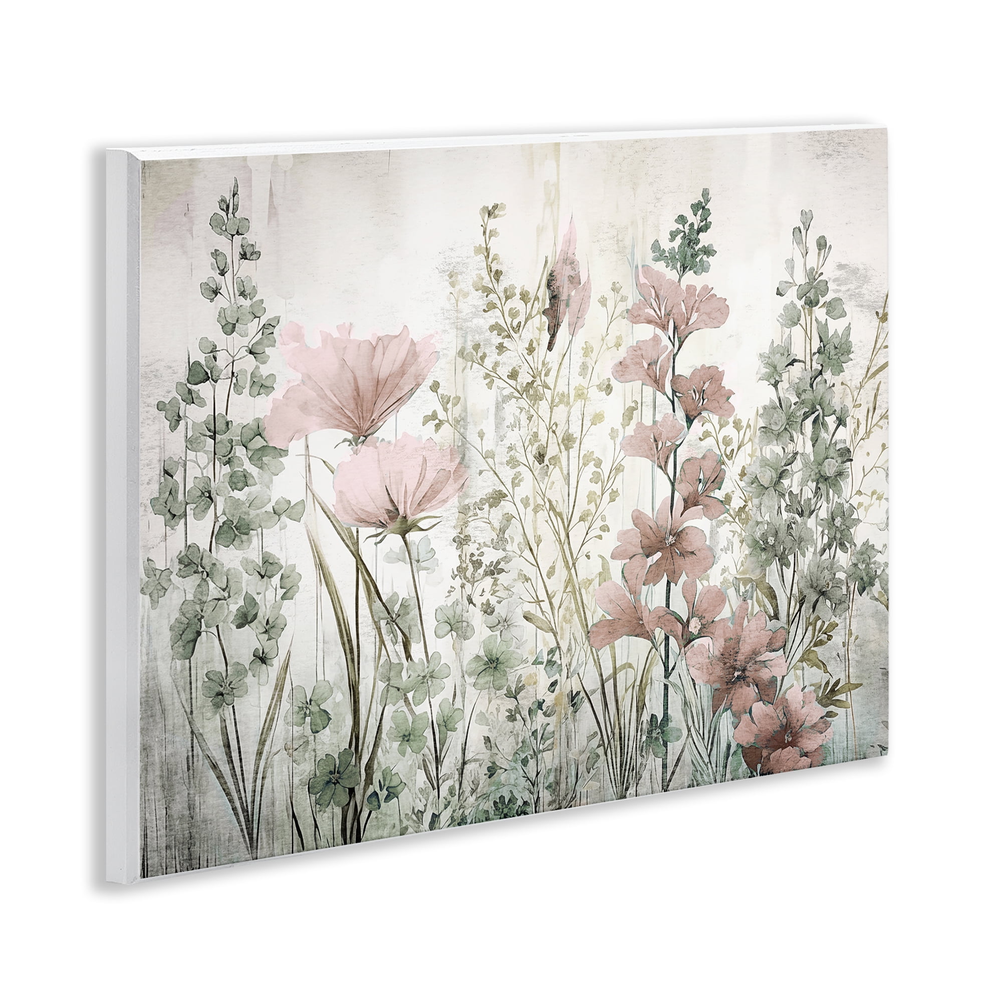 Stupell Industries Blush Wildflower Sprigs Plants & Flowers Painting Unframed Art Print Wall Art, 14 x 11