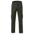 thumbnail image 5 of Rggeeun Mens Cargo Pants Men All Season Casual Solid Color Pocket Trouser Fashion Overalls Beach Straight Leg Fitness Sports Pockets Pant Joggers Classic, 5 of 9