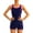 Navy, variant on Charmo Womens Athletic One Piece Bathing Suit Boyleg Competitive Swimsuit