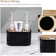 thumbnail image 2 of Shinowa Toothbrush Holder,Premium Toothbrush Organizer,Bathroom Storage Organizer for Electric Toothbrush, Toothpaste, Razor, Comb, Black, 2 of 8