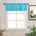 thumbnail image 2 of Turtle Sea Blue Valances for Windows Lines WaterColor Turtle Mottled Pattern Rod Pocket Curtain Valance Window Treatment Short Curtains for Kitchen Living Room, 60"x18", 2 of 5