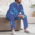 thumbnail image 6 of KLL Multiplication Table Sleepwear Mens Flannel Pajamas,Long Cotton Pj Set, 6 of 7