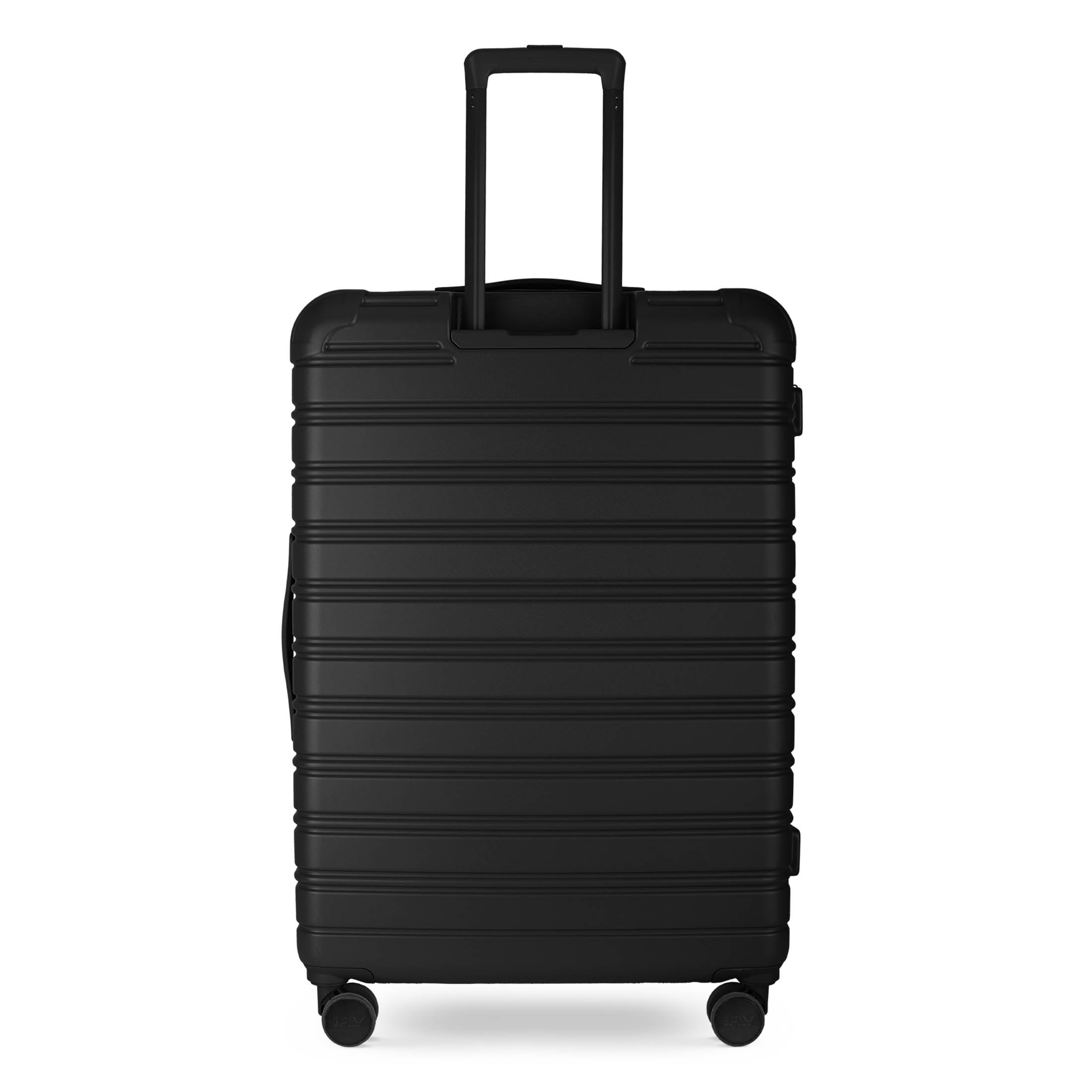 iFLY Fibertech 3.0 Matte Expandable Hardside Spinner 2-Piece Luggage Set, 20" Carry-On & 28" Checked Suitcase, Black